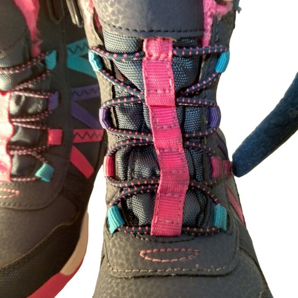 Merrell Snow Crush Boots Youth Girl Size 10M Blue Pink 220 Gram Insulatuin READ - Picture 9 of 16